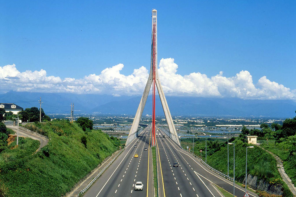 A beautiful cable-stayed bridge